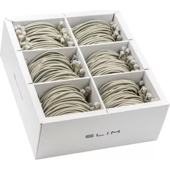 Wirewin SLIM KAT6A 10 Gigabit Light patchkabel, 0,5 m, U/FTP, Ø 3,8 mm, grå, 90-pak (SLIM-LS-K6A 0.5 90)