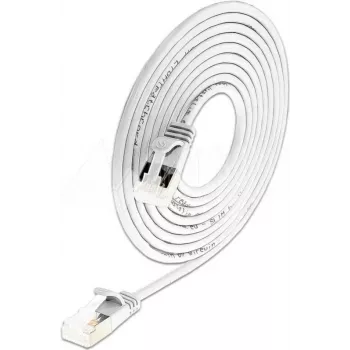 Wirewin PKW-LIGHT-STP-K6A 0.5 WS Cat 6a U/FTP Slim rundt patchkabel, PoE, 0,5 m, hvid