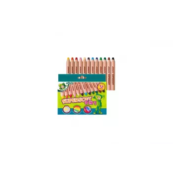 JOLLY Supersoft 3 i 1 farveblyanter, forskellige farver, 12 stk. (5956-0002)
