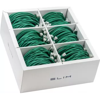 Wirewin SLIM-LS-K6A 3.0 GN 36 - Cat6A Slim Ethernet-patchkabel, 3 m, grøn, 36-pak