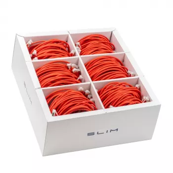 Wirewin SLIM-LS-K6A 3.0 RD 36 Cat6a U/FTP Slim Patch Cable, 3m, Red, 36-Pack