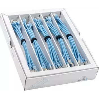 Wirewin SLIM-LS-K6A 0.25 BL 50 Cat.6A U/FTP Slim Ethernet patchkabel, 0,25 m, blå, 50-pak