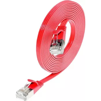 Wirewin Triotronik PKW-STP-SLIM-KAT6 10.0 RT Cat6 STP Slim Ethernet Patch Cable, 10 m, Red