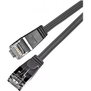 Slim Wirewin SLIM KAT6 Slim patchkabel, U/FTP, flad, sort, 0,75 m PKW-STP-SLIM-KAT6 0.75 SW