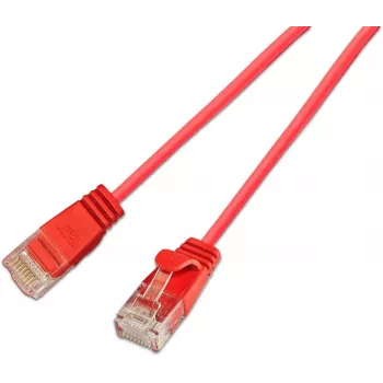 Wirewin SLIM Cat.6A 10 Gigabit Light patchkabel, U/UTP, Ø 3,6 mm, rød, 10 m SLIM-L-UU-K6A 10.0 RD