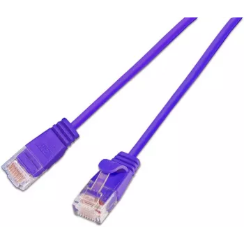 Wirewin SLIM KAT6A 10 Gigabit Light patchkabel rund, U/UTP, Ø 3,6 mm, violet (SLIM-L-UU-K6A 5.0 VT)