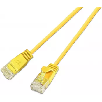 Wirewin SLIM Cat.6A 10 Gigabit Slim Patch Cable, U/UTP, 3.6 mm, Yellow, 7.5 m SLIM-L-UU-K6A 7.5 YE