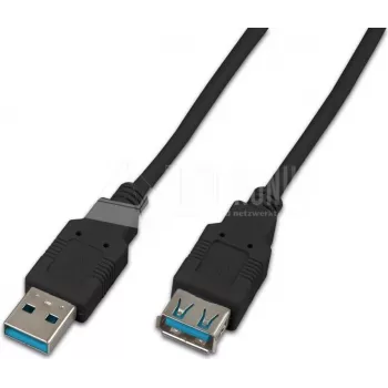Wirewin USB 3.0 A-A MF 0.5 SW - 0,5 m USB 3.2 Gen 1 forlængerkabel, sort
