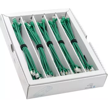 Wirewin SLIM-LS-K6A 0,25 GN 50 Cat6A U/FTP Slim-patchkabel, 0,25 m, grøn, 50-pak
