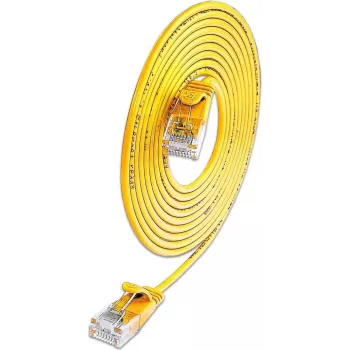 Wirewin SLIM KAT6A 10 Gigabit let patchkabel rund, U/UTP, Ø 3,6 mm, gul (SLIM-L-UU-K6A 0.25 YE)