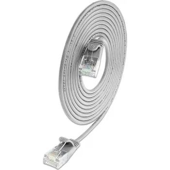 Wirewin SLIM KAT6A 10 Gigabit Light-patchkabel rund, U/UTP, Ø 3,6 mm, grå (SLIM-L-UU-K6A 1.5)