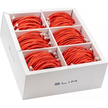 Wirewin SLIM-LS-K6A 1.5 RD 60 - Cat6A Slim Ethernet patchkabel, 1,5 m, rød, 60-pak