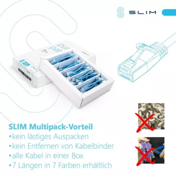 Wirewin SLIM KAT6A 10 Gigabit Light patchkabel, 2,0 m, U/FTP, Ø 3,8 mm, sort, 60-pak KAT6A LIGHT afskærmet (SLIM-LS-K6A 2.0 BK 60)