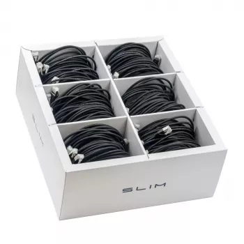 Wirewin SLIM KAT6A 10 Gigabit Light patchkabel, 2,0 m, U/FTP, Ø 3,8 mm, sort, 60-pak KAT6A LIGHT afskærmet (SLIM-LS-K6A 2.0 BK 60)
