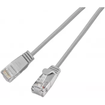 Wirewin SLIM KAT6A 10 Gigabit Light-patchkabel rund, U/UTP, Ø 3,6 mm, grå (SLIM-L-UU-K6A 0.15)