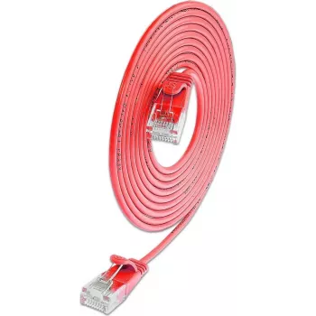 Wirewin SLIM Cat6A 10 Gigabit U/UTP-patchkabel, 0,5 m, rød SLIM-L-UU-K6A 2.0 RD
