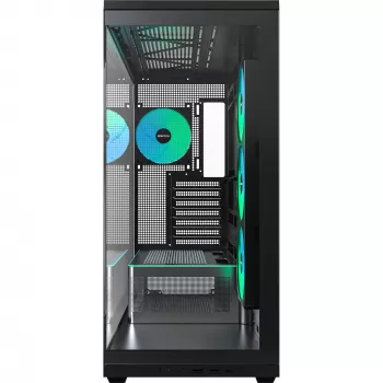 MONTECH TG3 PC-kabinet, Tempered Glass x2, sort