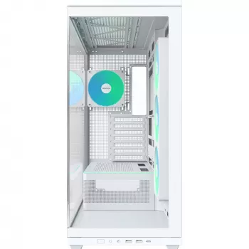 MONTECH TG3 PC-kabinet, Tempered Glass x2, hvid