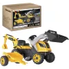 Smoby Builder Max pedal-traktor med anhænger, gul