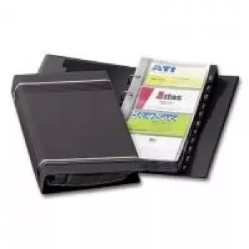 DURABLE VISIFIX 200 visitkort-ringbind, 200 kort, A-Z register, sort 238558