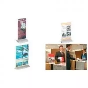 DURABLE Presenter A5 bordstativ, akryl/aluminium, transparent