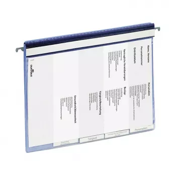 DURABLE Personalemappe med ophængsskinne A4 blå 255406
