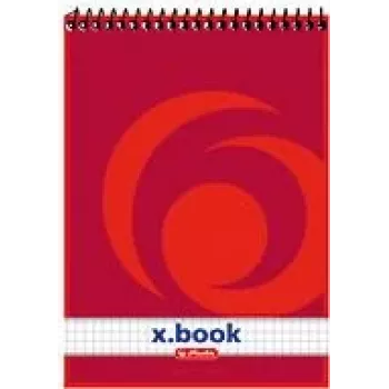 herlitz x.book spiralnotesbog A5 kvadreret rød - 50 ark 110536