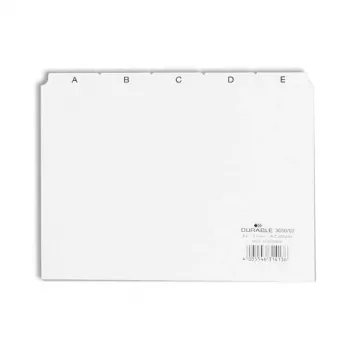 DURABLE lederegister A5 5/5-dele A-Z præget PP 1 stk. 365002