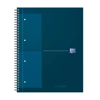 Oxford International Collegeblock notesbog, DIN A4+, kvadreret, hardcover, spiralryg, 80 ark, 1 stk 400191243