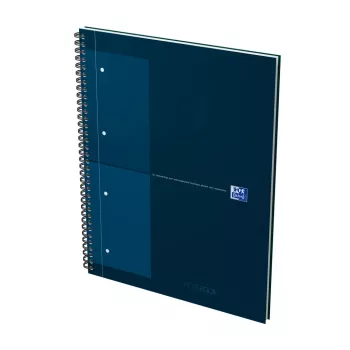 Oxford International Collegeblock notesbog, DIN A4+, kvadreret, hardcover, spiralryg, 80 ark, 1 stk 400191243