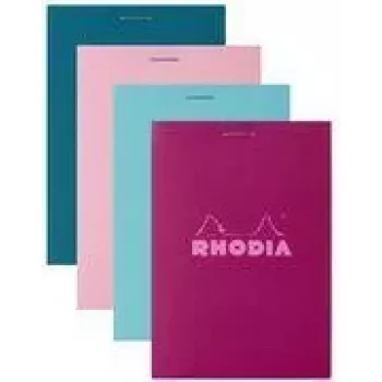 Rhodia nr. 11 A7 kvadreret notesbog, forskellige farver, 80 ark, 10-pak 11295C