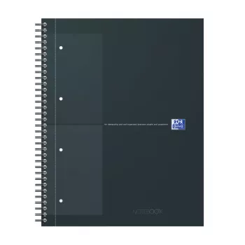 Oxford International Collegeblock notesbog, DIN A4+, ternet, hardcover, spiralindbundet, 80 blade, SCRIBZEE-kompatibel 400191148
