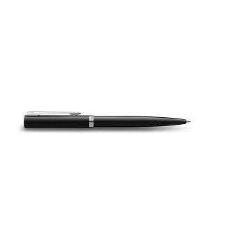 Waterman Impression kuglepen – sort lak, krom-dekorring, medium blå 2225498