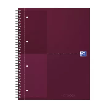 Oxford International Collegeblock notesbog, DIN A4+, linjeret, hardcover, spiralindbundet, 80 blade, 1 stk. 400194459