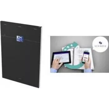 Oxford Smart notesblok, DIN A4, ternet, 80 blade, sort 400191246