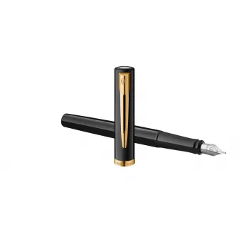 Waterman Allure Impression fyldepen, sort med guldbeslag, medium nib 2225500