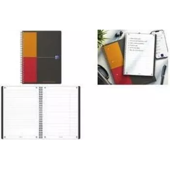 Oxford International Task Manager spiralnotesbog B5 80 blade blå 400202295