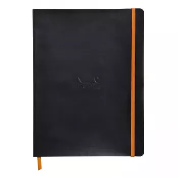 RHODIA RHODIARAMA notesbog B5 linjeret sort kunstlæder 80 blade 117502C