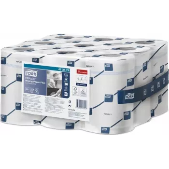 TORK Reflex universalrengøringsrulle, 2-lags, hvid, 67 m, perforeret, upræget, 1 rulle (473474)