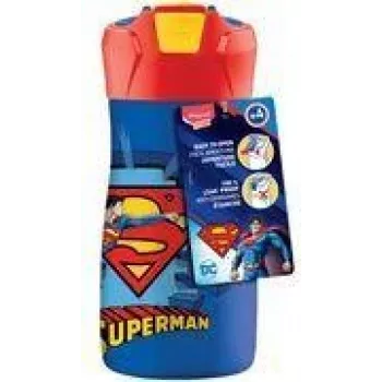 Maped PICNIK Superman Stainless Steel Drinking Bottle 0.43 L Blue/Red with Straw 871233