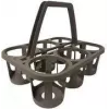 EDA Bottle Carrier, 6-Bottle, Brown High-Quality Robust Plastic, 1 Piece (010712 BR.T SX1)