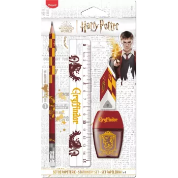 Maped Harry Potter Gryffindor skrivesæt, 4 dele, blisterpakning (981880)