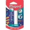 Maped Pixel Party Retractable Eraser with Refill, Lipstick-Style, Blister Pack 152015