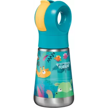 Maped PICNIK termodrikkeflaske Jungle Fever 350 ml rustfrit stål turkis med sugerør