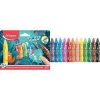 Maped Jungle Fever jumbo trekantede voksstifter, 12 forskellige farver, dyremotiver, kartonæske, fra 1 år