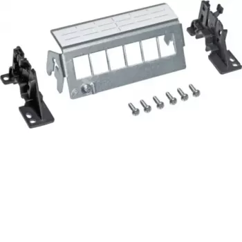 Hager FZ06MK 6-port Cat.6a afskærmet keystone patchpanel, grå