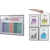 PAPERFLOW vægmonteret infodisplay A4 aluminiumsgrå 4-pak 4066x4.35
