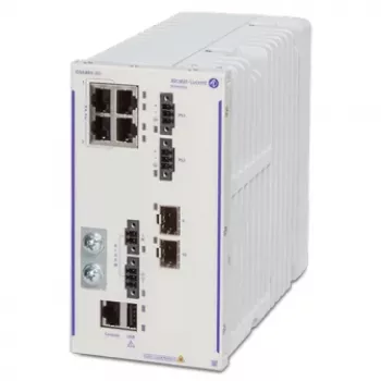 Alcatel-Lucent OmniSwitch 6465-P6 managed L3-switch med 4x Gigabit PoE+ og 2x SFP, 150W High PoE, DIN-skinne-/vægmontering