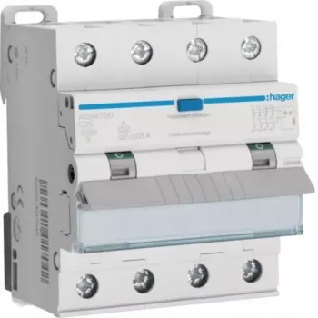 Hager ADX475D RCBO 4P 10kA C-25A 30mA type A