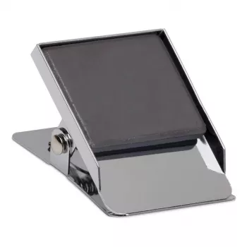 MAUL Paper Clamp with Magnet, 40 mm, Silver, Sturdy Steel with Strong Spring 2194096